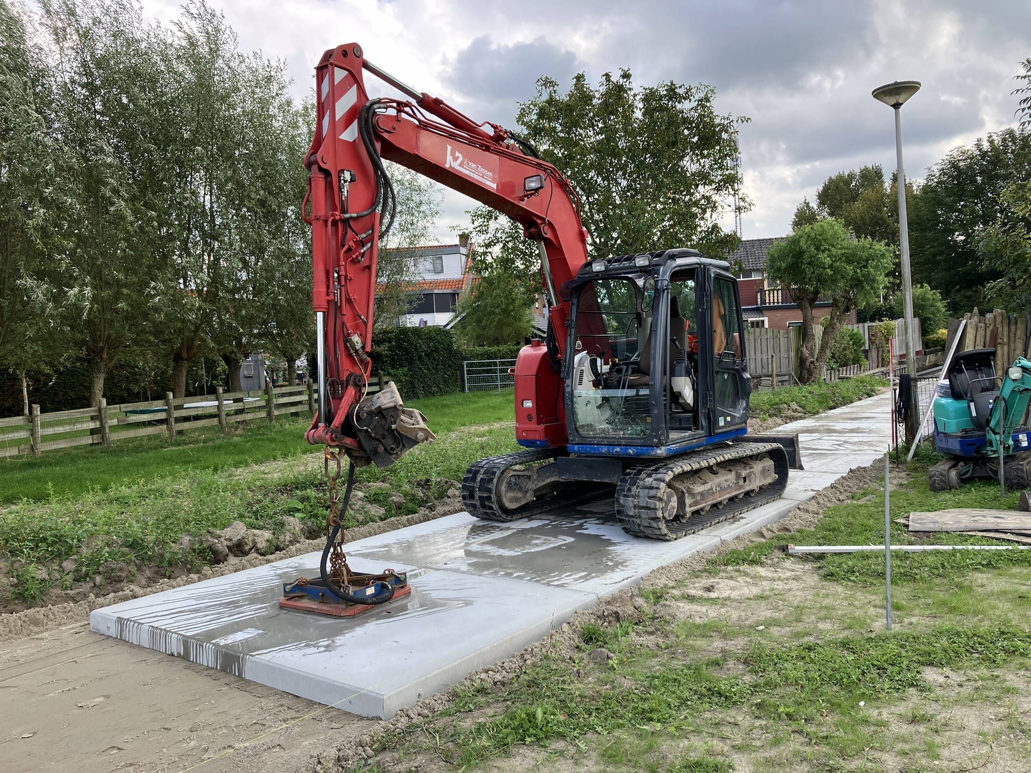 Kraan op de werklocatie
