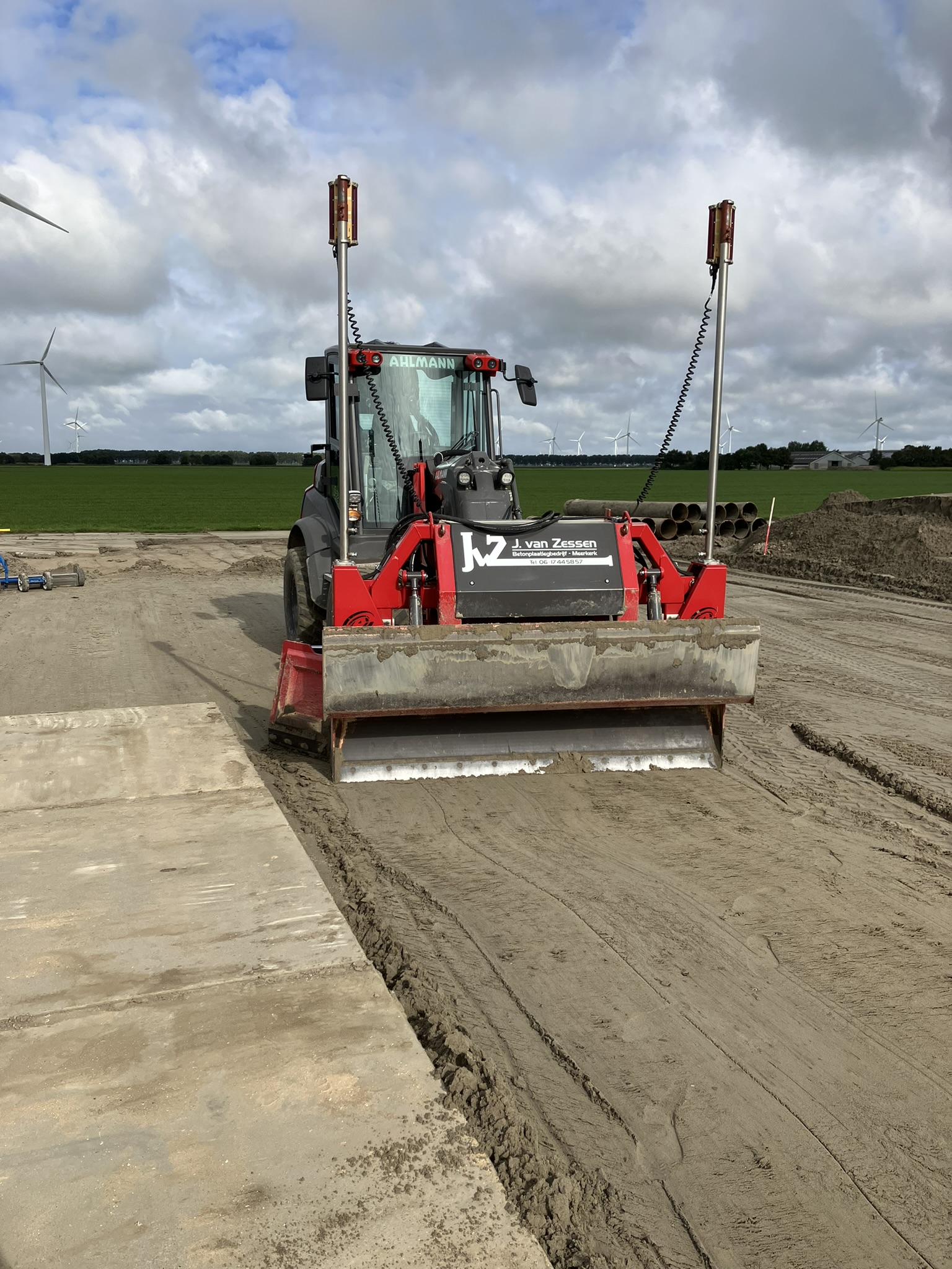 Shovel bij de aanleg van keerwanden